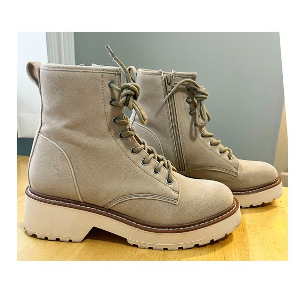 Brand new oasis society marissa faux suede lace up boot - Taupe/Beige (Size 8) - Picture 11 of 11